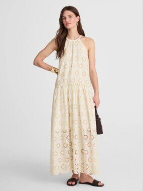 Madewell Cream Aubriella Midi Dress L NWT